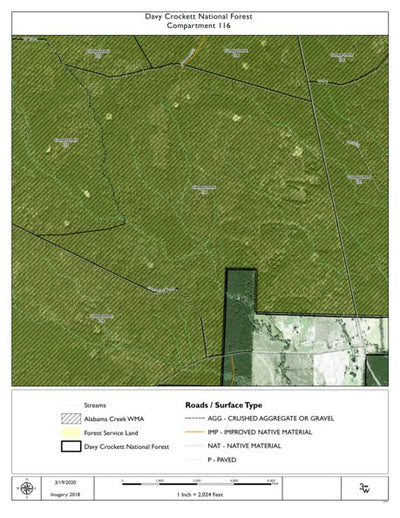 Individal Compartment Map of the Davy Crockett National Forest v18 Preview 1
