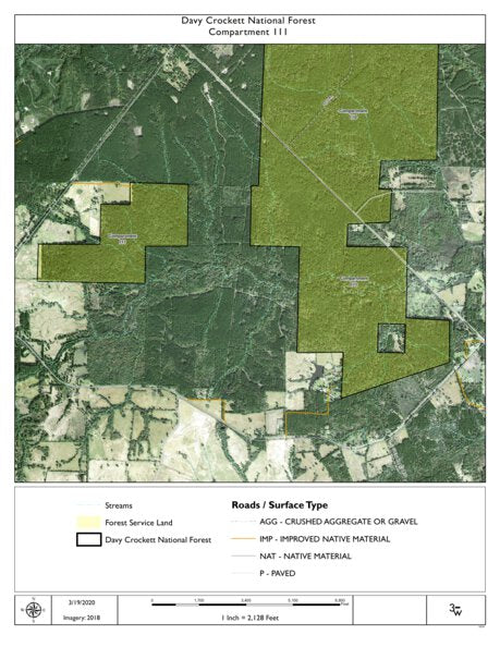 Individal Compartment Map of the Davy Crockett National Forest v13 Preview 1