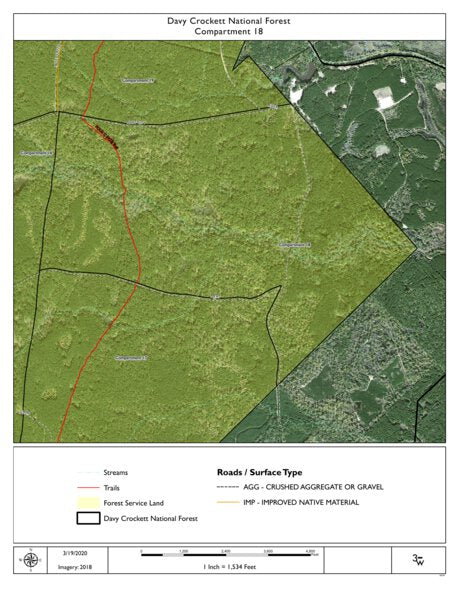 Individal Compartment Map of the Davy Crockett National Forest v31 Preview 1