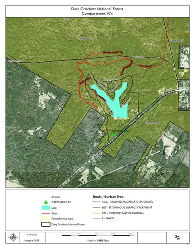 Individal Compartment Map of the Davy Crockett National Forest v63 Preview 1