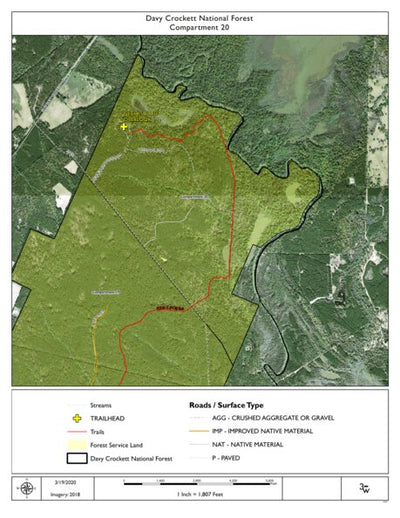 Individal Compartment Map of the Davy Crockett National Forest v34 Preview 1