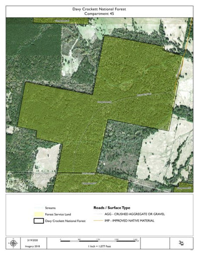 Individal Compartment Map of the Davy Crockett National Forest v61 Preview 1