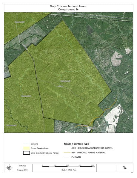 Individal Compartment Map of the Davy Crockett National Forest v74 Preview 1