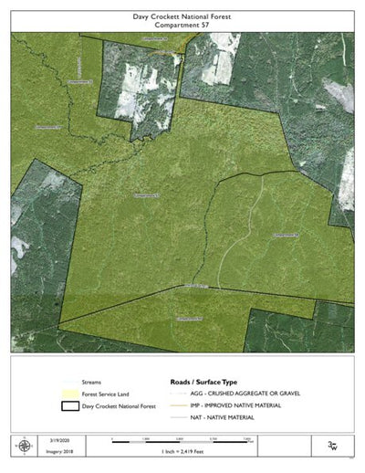 Individal Compartment Map of the Davy Crockett National Forest v75 Preview 1
