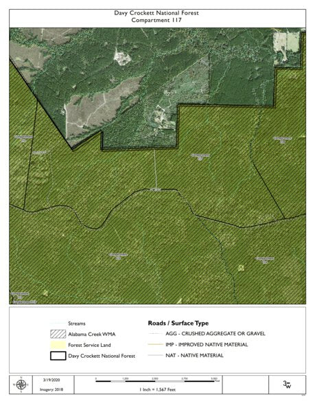 Individal Compartment Map of the Davy Crockett National Forest v19 Preview 1