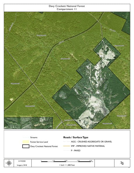Individal Compartment Map of the Davy Crockett National Forest v22 Preview 1