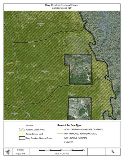 Individal Compartment Map of the Davy Crockett National Forest v23 Preview 1