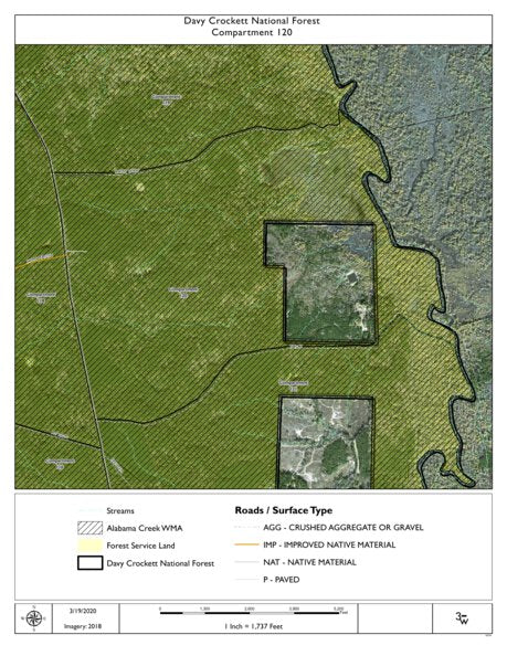 Individal Compartment Map of the Davy Crockett National Forest v23 Preview 1