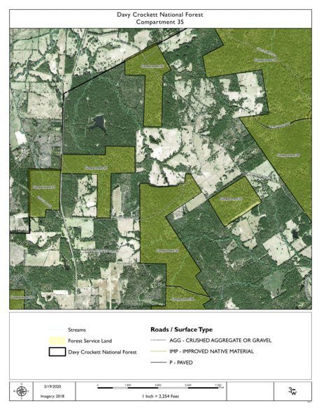 Individal Compartment Map of the Davy Crockett National Forest v50 Preview 1