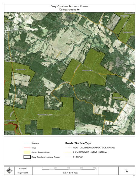 Individal Compartment Map of the Davy Crockett National Forest v62 Preview 1