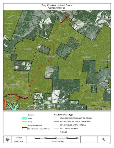 Individal Compartment Map of the Davy Crockett National Forest v45 Preview 1