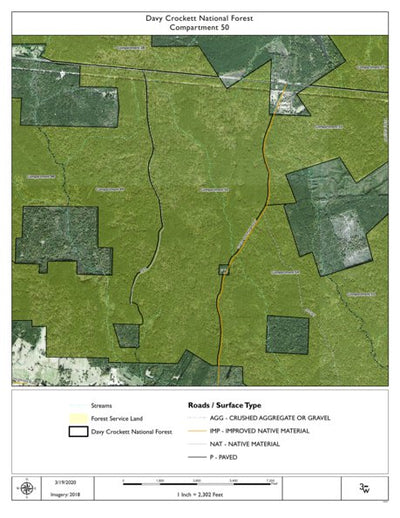 Individal Compartment Map of the Davy Crockett National Forest v68 Preview 1