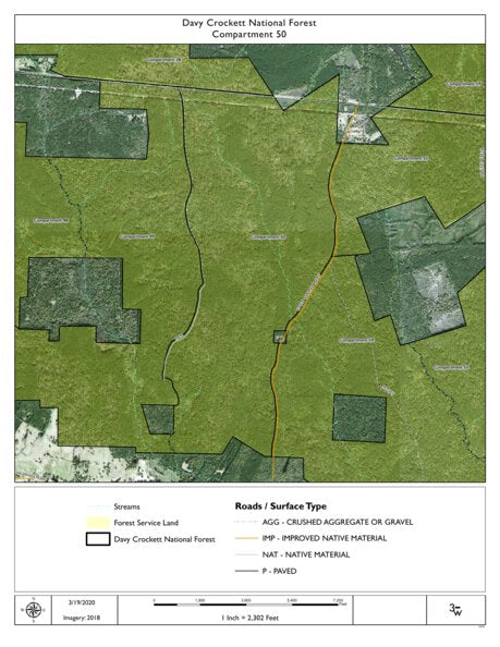 Individal Compartment Map of the Davy Crockett National Forest v68 Preview 1