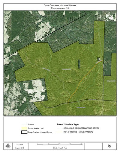 Individal Compartment Map of the Davy Crockett National Forest v48 Preview 1