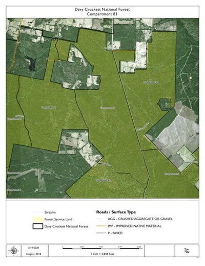 Individal Compartment Map of the Davy Crockett National Forest v102 Preview 1