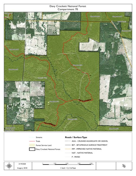 Individal Compartment Map of the Davy Crockett National Forest v89 Preview 1