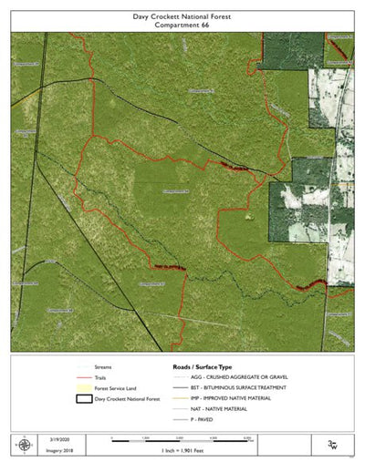 Individal Compartment Map of the Davy Crockett National Forest v84 Preview 1