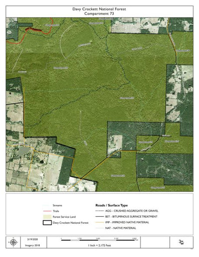 Individal Compartment Map of the Davy Crockett National Forest v92 Preview 1