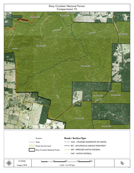 Individal Compartment Map of the Davy Crockett National Forest v92 Preview 1
