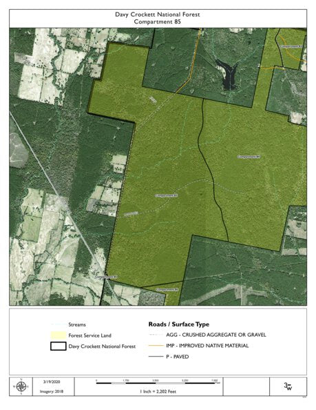 Individal Compartment Map of the Davy Crockett National Forest v104 Preview 1