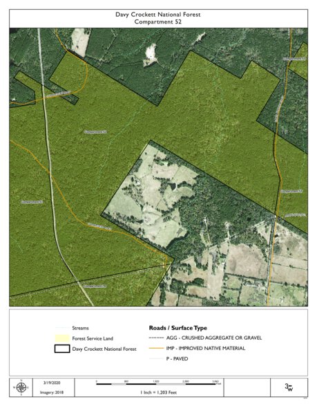 Individal Compartment Map of the Davy Crockett National Forest v70 Preview 1