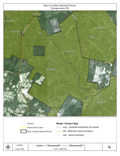 Individal Compartment Map of the Davy Crockett National Forest v72 Preview 1