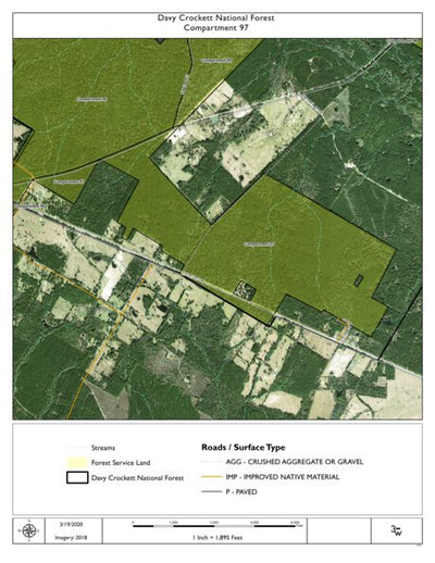 Individal Compartment Map of the Davy Crockett National Forest v117 Preview 1