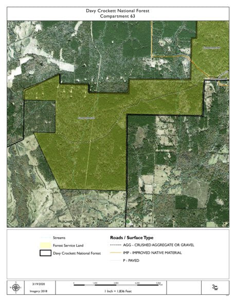 Individal Compartment Map of the Davy Crockett National Forest v81 Preview 1