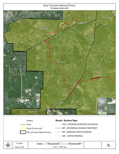 Individal Compartment Map of the Davy Crockett National Forest v82 Preview 1