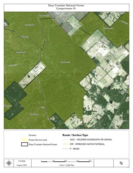 Individal Compartment Map of the Davy Crockett National Forest v111 Preview 1