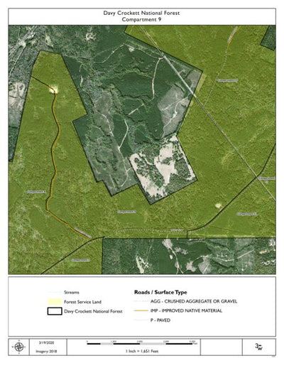 Individal Compartment Map of the Davy Crockett National Forest v120 Preview 1