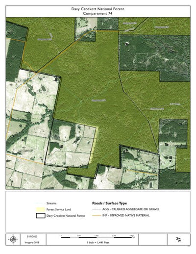 Individal Compartment Map of the Davy Crockett National Forest v93 Preview 1