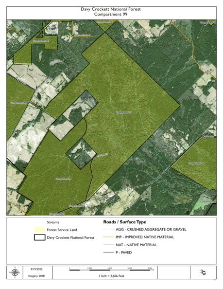 Individal Compartment Map of the Davy Crockett National Forest v119 Preview 1