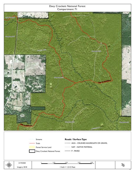 Individal Compartment Map of the Davy Crockett National Forest v90 Preview 1