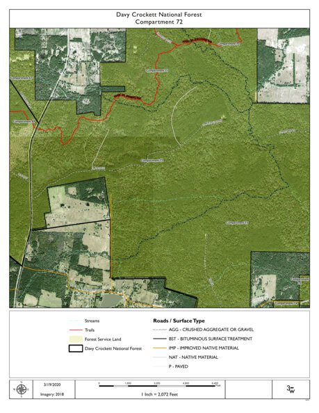 Individal Compartment Map of the Davy Crockett National Forest v91 Preview 1