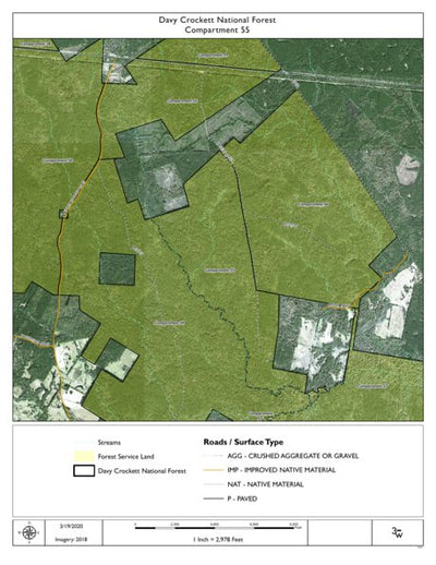 Individal Compartment Map of the Davy Crockett National Forest v73 Preview 1