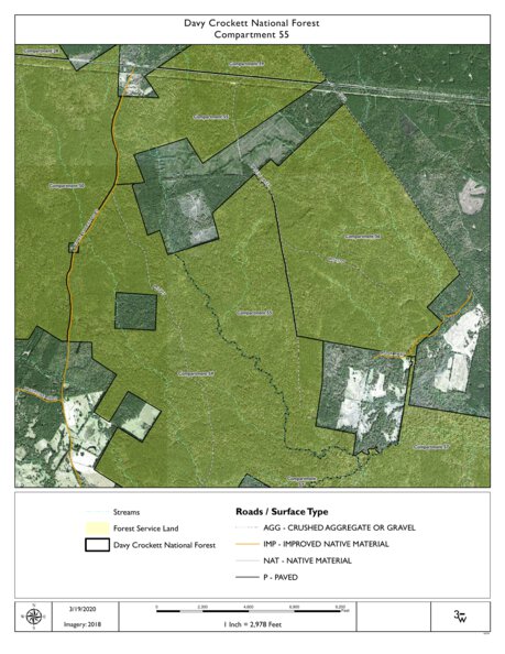 Individal Compartment Map of the Davy Crockett National Forest v73 Preview 1