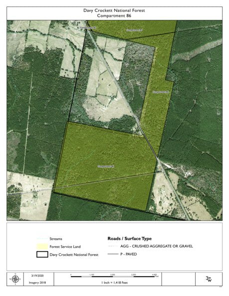 Individal Compartment Map of the Davy Crockett National Forest v105 Preview 1
