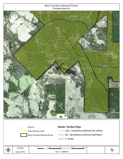 Individal Compartment Map of the Davy Crockett National Forest v88 Preview 1