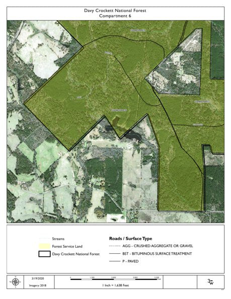 Individal Compartment Map of the Davy Crockett National Forest v88 Preview 1