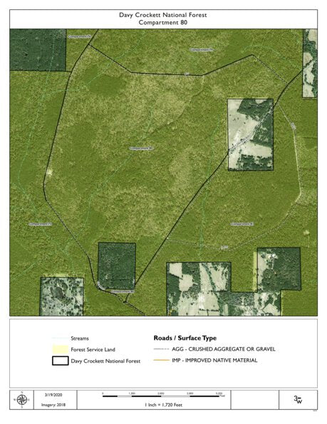Individal Compartment Map of the Davy Crockett National Forest v100 Preview 1