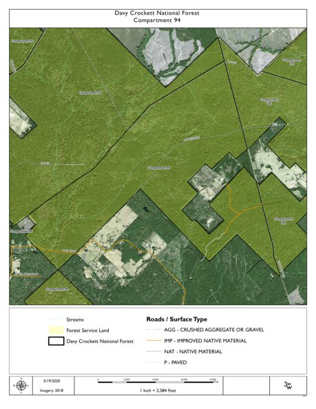 Individal Compartment Map of the Davy Crockett National Forest v114 Preview 1