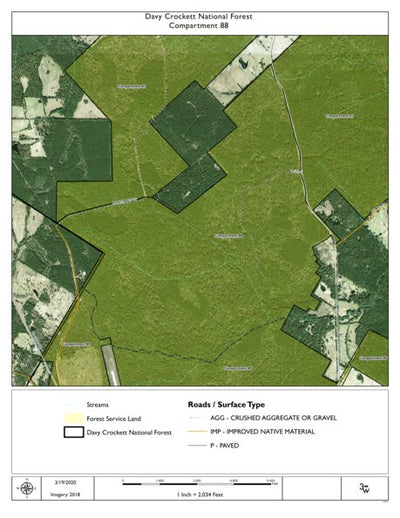 Individal Compartment Map of the Davy Crockett National Forest v107 Preview 1