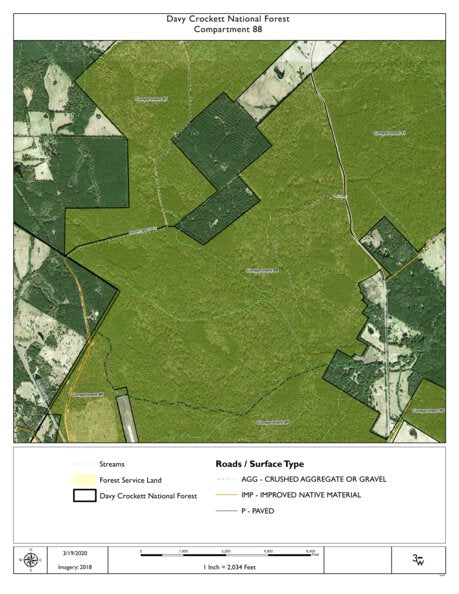 Individal Compartment Map of the Davy Crockett National Forest v107 Preview 1