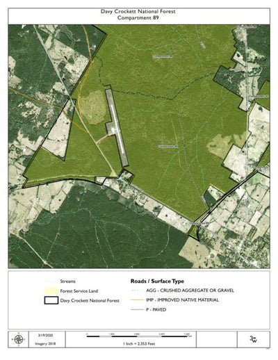 Individal Compartment Map of the Davy Crockett National Forest v108 Preview 1