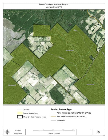 Individal Compartment Map of the Davy Crockett National Forest v112 Preview 1