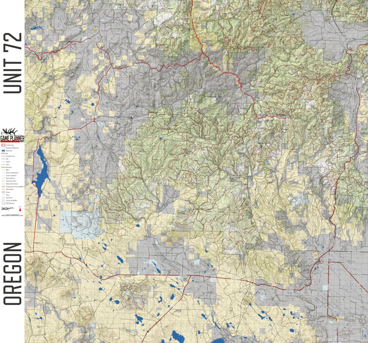 Oregon Unit 72 Map by Game Planner Maps | Avenza Maps