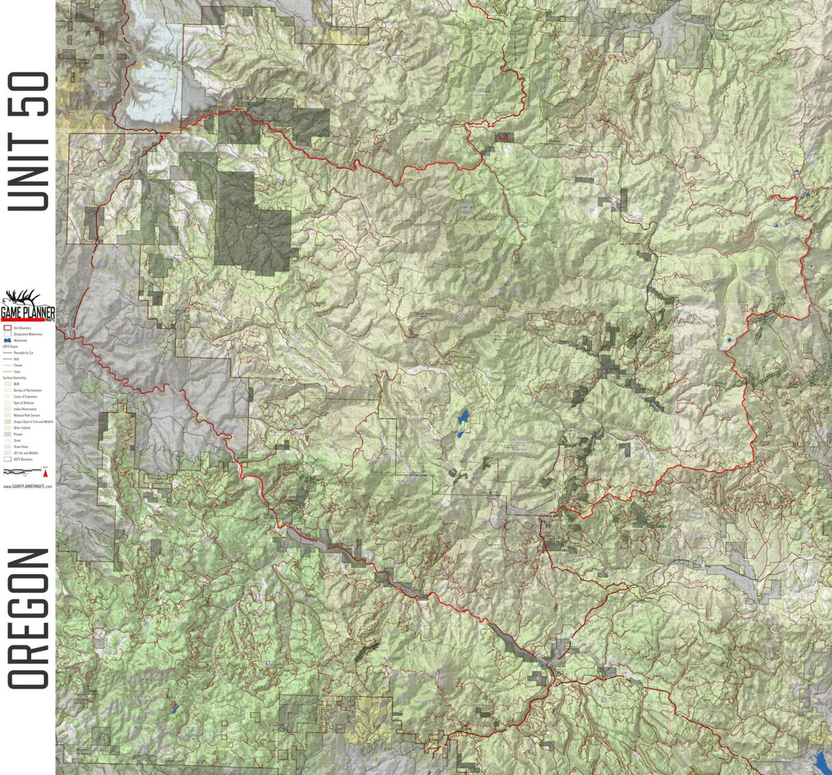 Oregon Unit 50 Map by Game Planner Maps | Avenza Maps