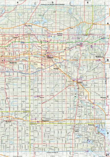 Indiana Atlas & Gazetteeer Page 21 Preview 1