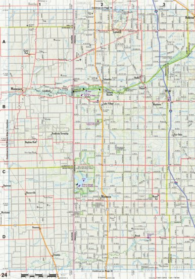 Indiana Atlas & Gazetteeer Page 24 Preview 1